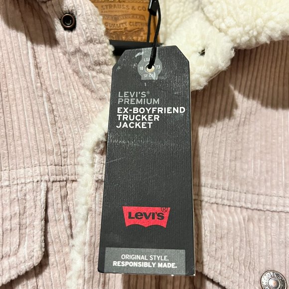 Levi's Women's Premium Ex-Boyfriend Corduroy Sherpa Trucker Jacket - Picture 5 of 8